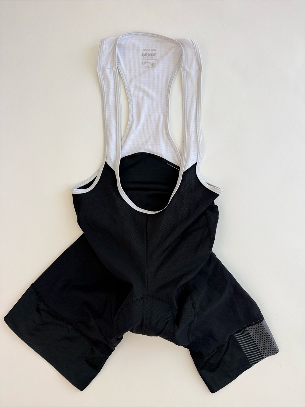 Ornot Women’s Droptail Cargo Bib Short - Black White sz S